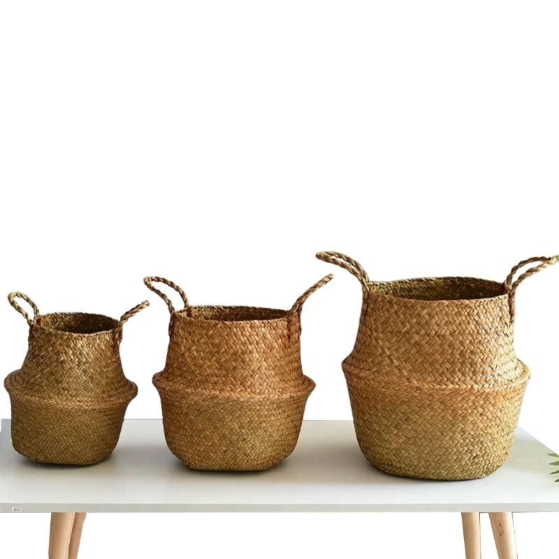 Natural Fibre Round Storage Basket