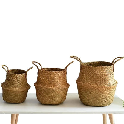 Natural Fibre Round Storage Basket