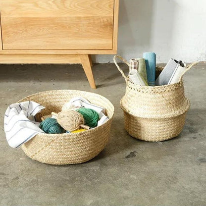 Natural Fibre Round Storage Basket