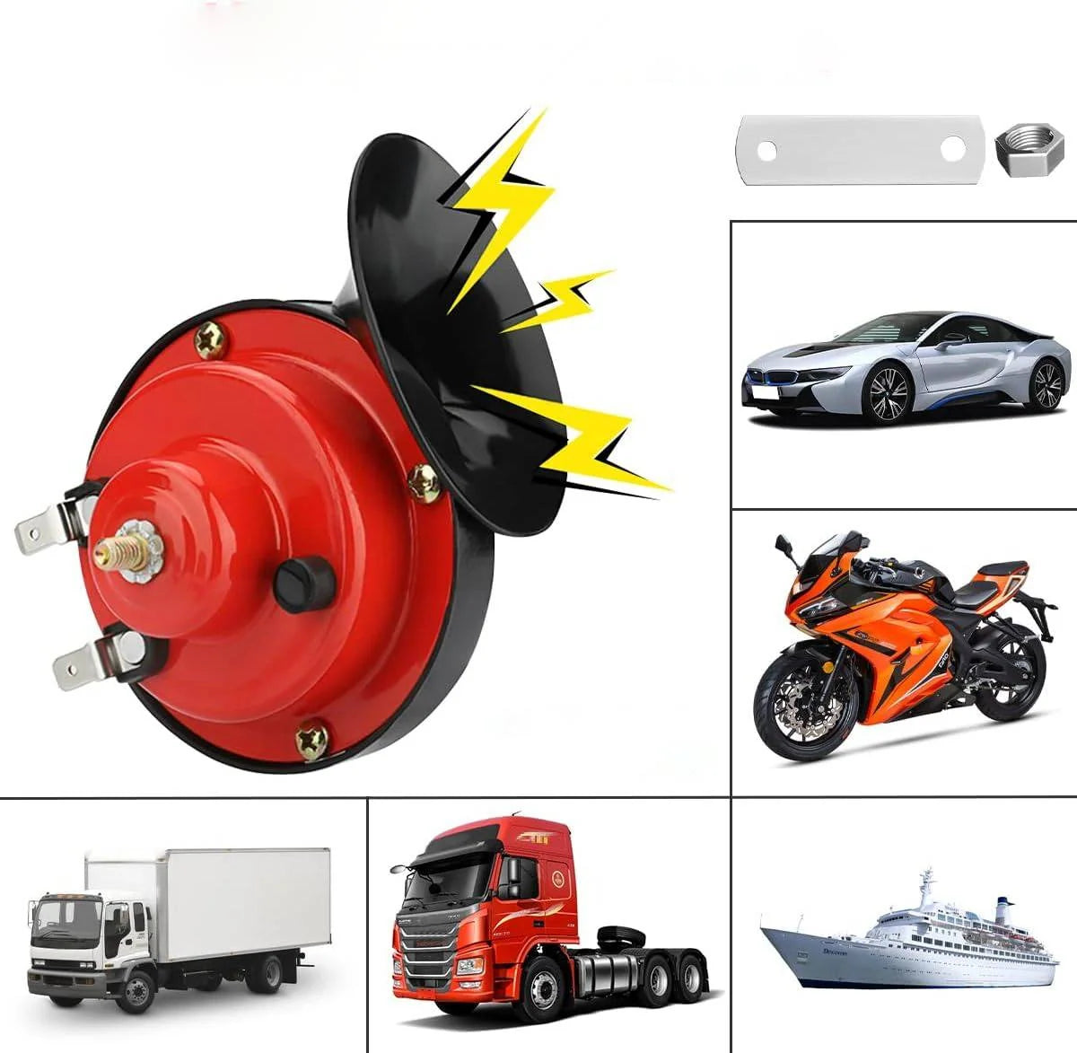 Vehicle Horn Dual-Tone 12V Weather-Resistant