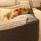Dog Bed Orthopedic Memory Foam Raised Headrest Washable Cover