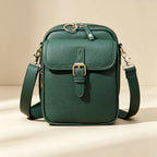Crossbody Bag Anti-Theft Zippers Compact Square Design Adjustable Strap