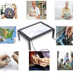 Tabletop Magnifier 3× LED Lights Foldable Design
