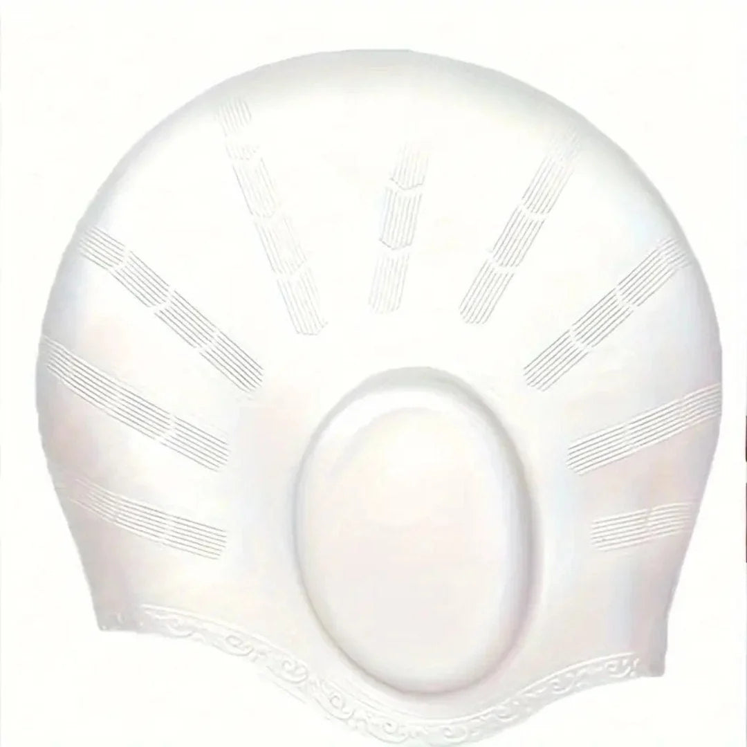 Swim Cap Silicone For Long Hair With Ear Pockets