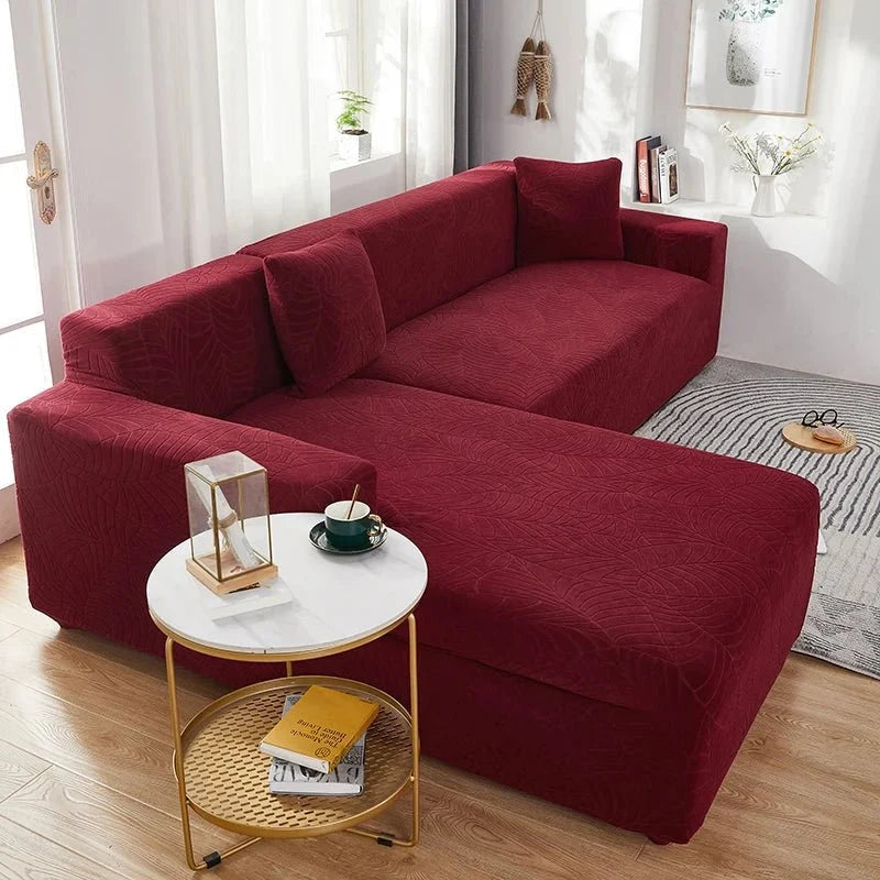 L-Shaped Sofa Cover Polyester Machine-Washable Stain Protection