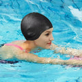Swim Cap Silicone For Long Hair With Ear Pockets