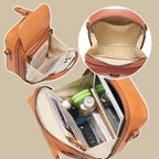 Crossbody Bag Anti-Theft Zippers Compact Square Design Adjustable Strap