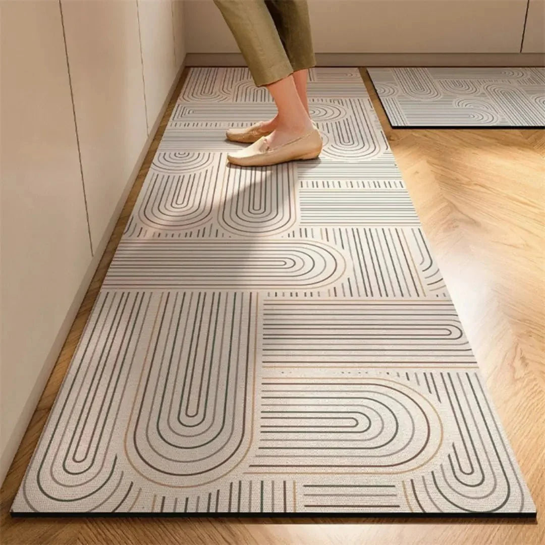 Kitchen Mat Cushioned Absorbent Non-Slip Quick-Drying Surface