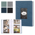 Photo Album Linen Cover Acid-Free Writable Pages
