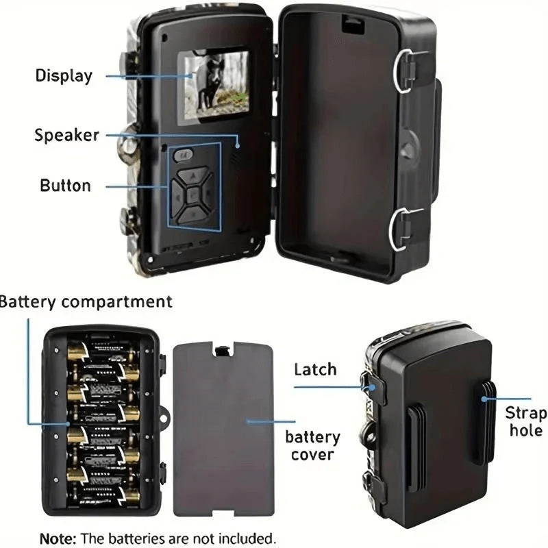 Wildlife Camera 12MP Night Vision Weatherproof