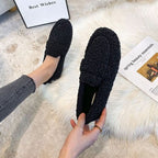 Slippers Plush Lined Non-Slip Rubber Sole Machine Washable