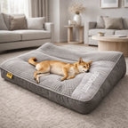 Dog Bed Orthopedic Memory Foam Raised Headrest Washable Cover