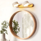 Wall Light Integrated LED Travertine & Wood