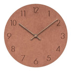 Wall Clock Silent Movement Minimalist Nordic Design Walnut Wood Hands