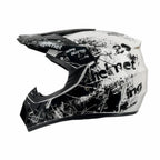 Dirt Bike Helmet Full Face Adjustable Visor Reinforced Chin Guard