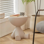 Coffee Table Round Plastic Space-Saving Lightweight