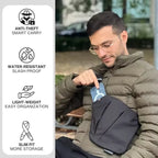 Crossbody Bag RFID-Blocking Cut-Resistant Strap Water-Repellent Fabric