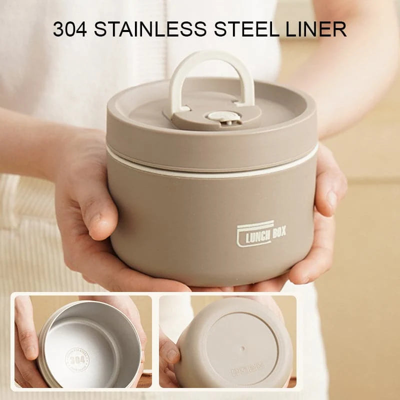 Insulated Lunch Box Stainless Steel Double-Walled Leak-Proof