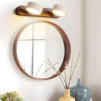 Wall Light Integrated LED Travertine & Wood