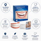 Denture Set Natural-Looking Upper & Lower Teeth 3-Piece