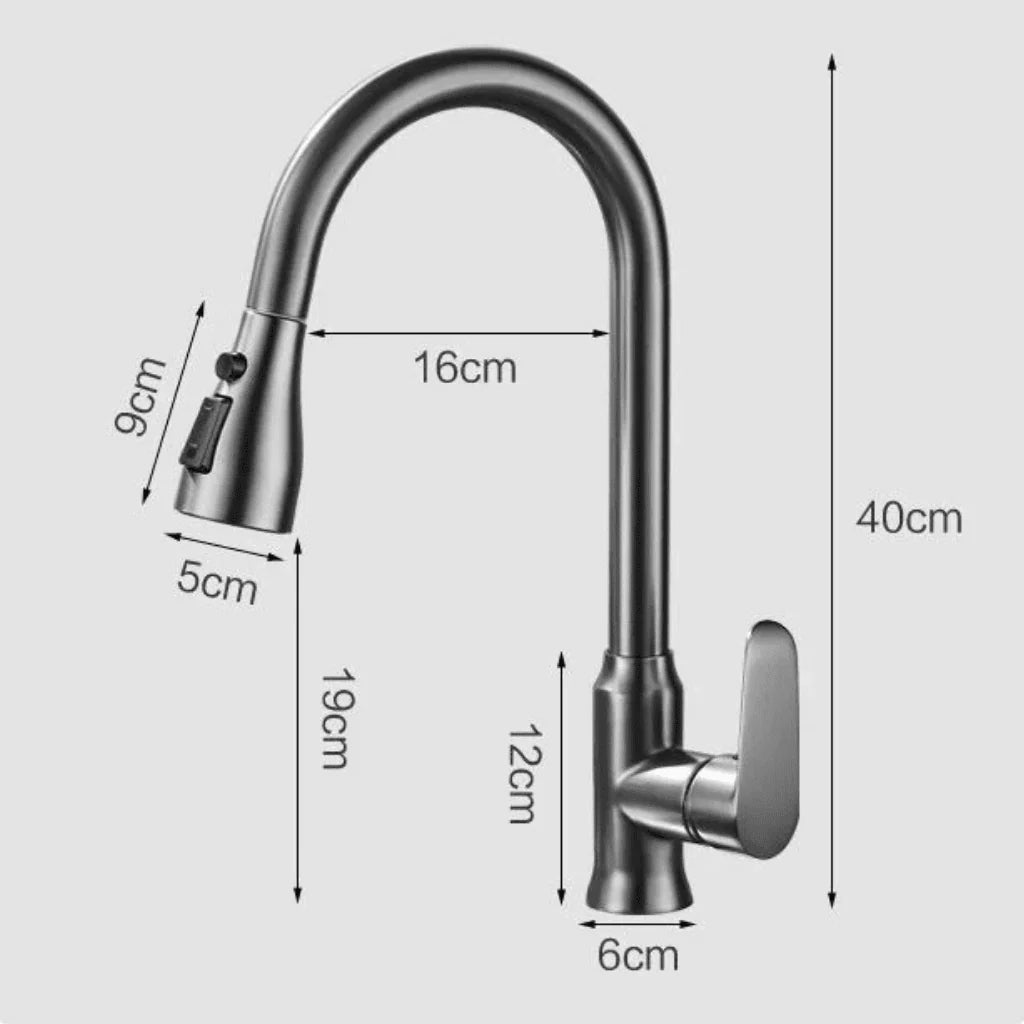 Kitchen Faucet Pull-Out Spray Head 360° Swivel