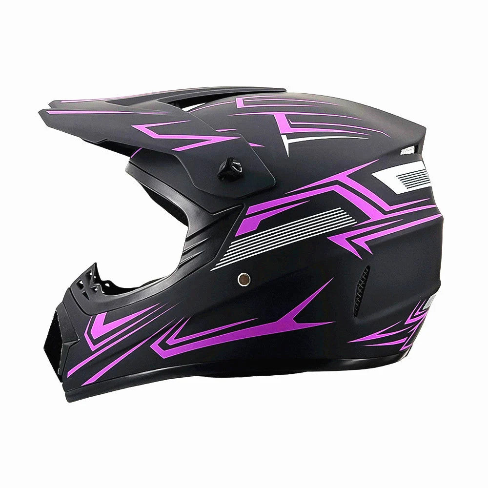 Dirt Bike Helmet Full Face Adjustable Visor Reinforced Chin Guard