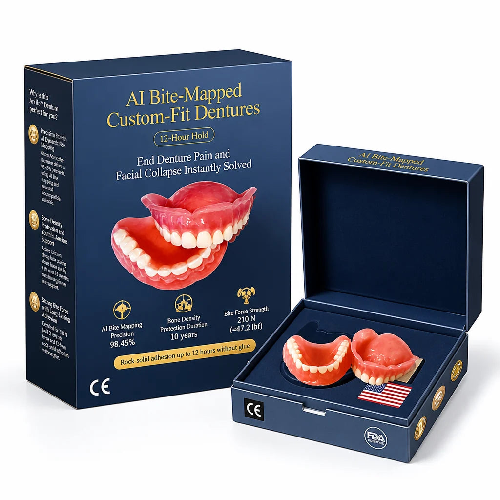 Dentures Upper & Lower Custom-Fit 12-Hour Hold