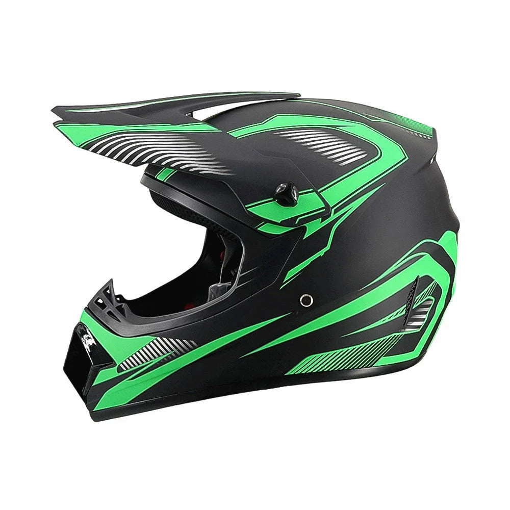 Dirt Bike Helmet Full Face Adjustable Visor Reinforced Chin Guard