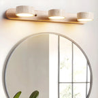 Wall Light Integrated LED Travertine & Wood