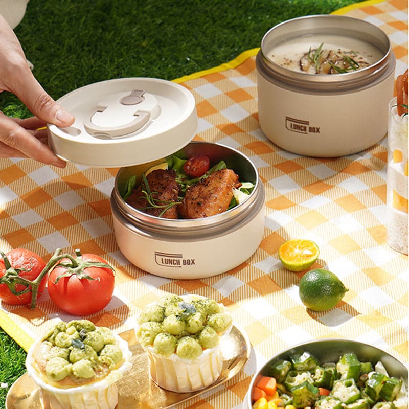 Insulated Lunch Box Stainless Steel Double-Walled Leak-Proof