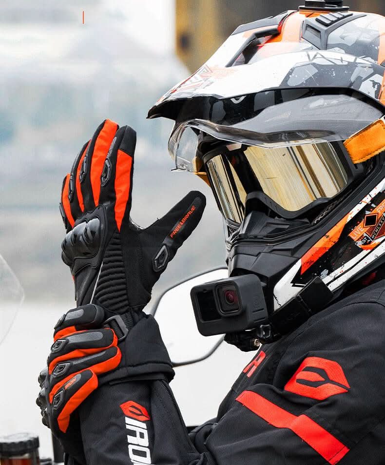 Motorcycle Gloves Waterproof Insulated Touchscreen Compatible