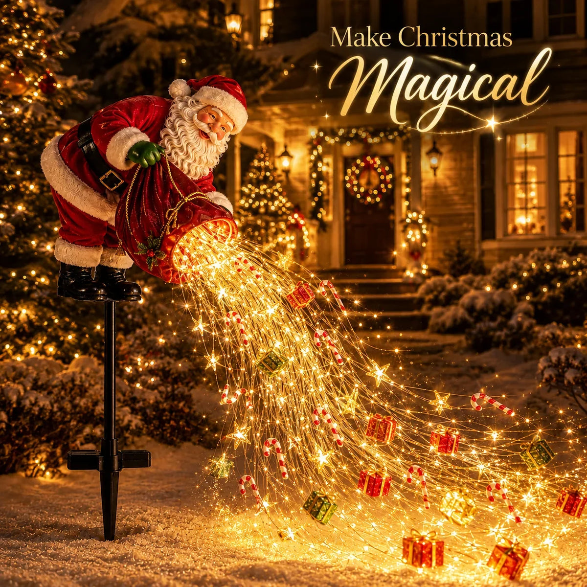 Christmas Light Stake Swirling LED Outdoor Decor