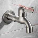 Outdoor Faucet 304 Stainless Steel Wall-Mounted Rust-Resistant