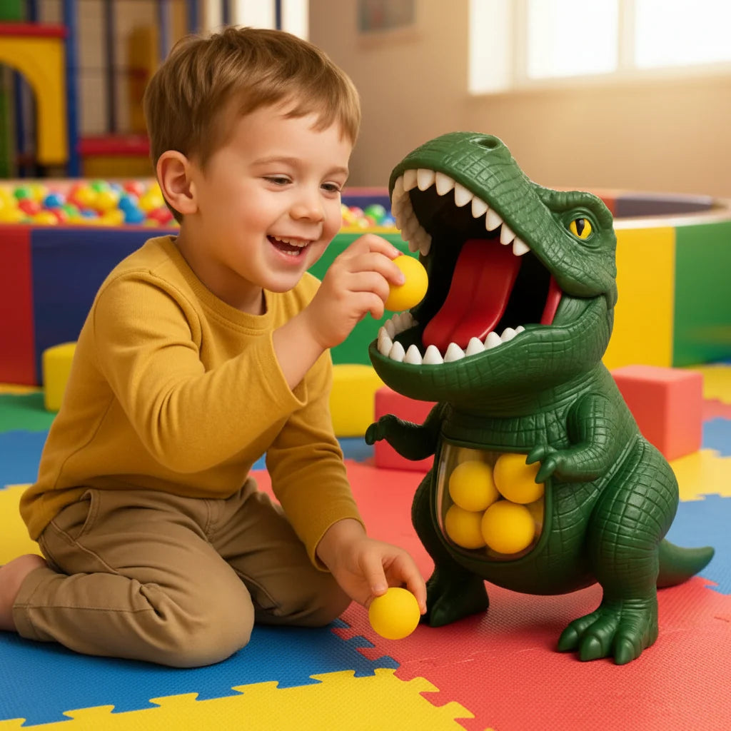 Dinosaur Blaster Toy Manual Foam Ball Target Game