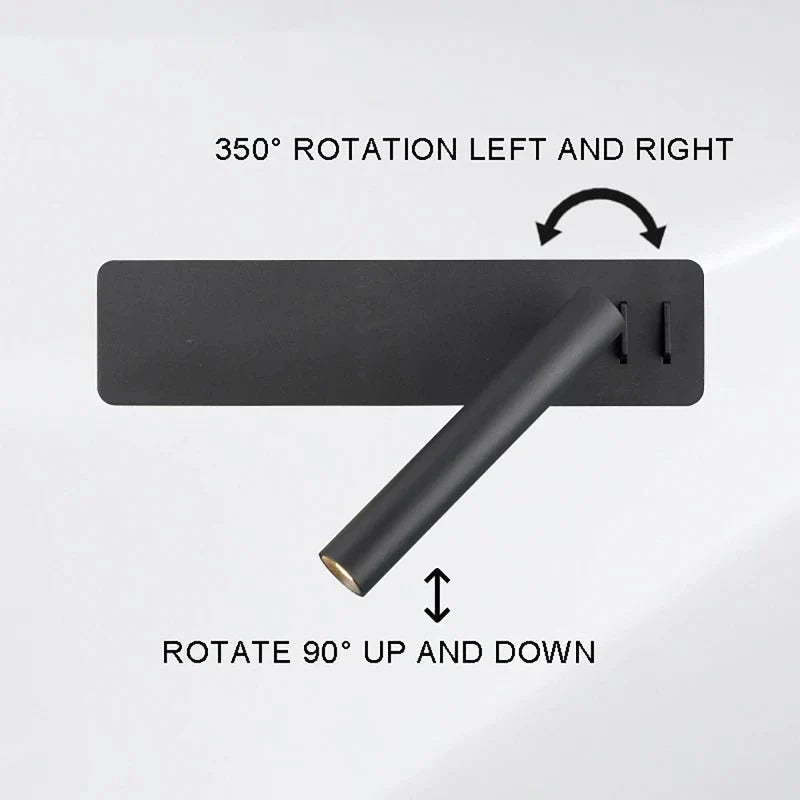 Wall Lamp Rotating Head Warm & Cool Adjustable LED