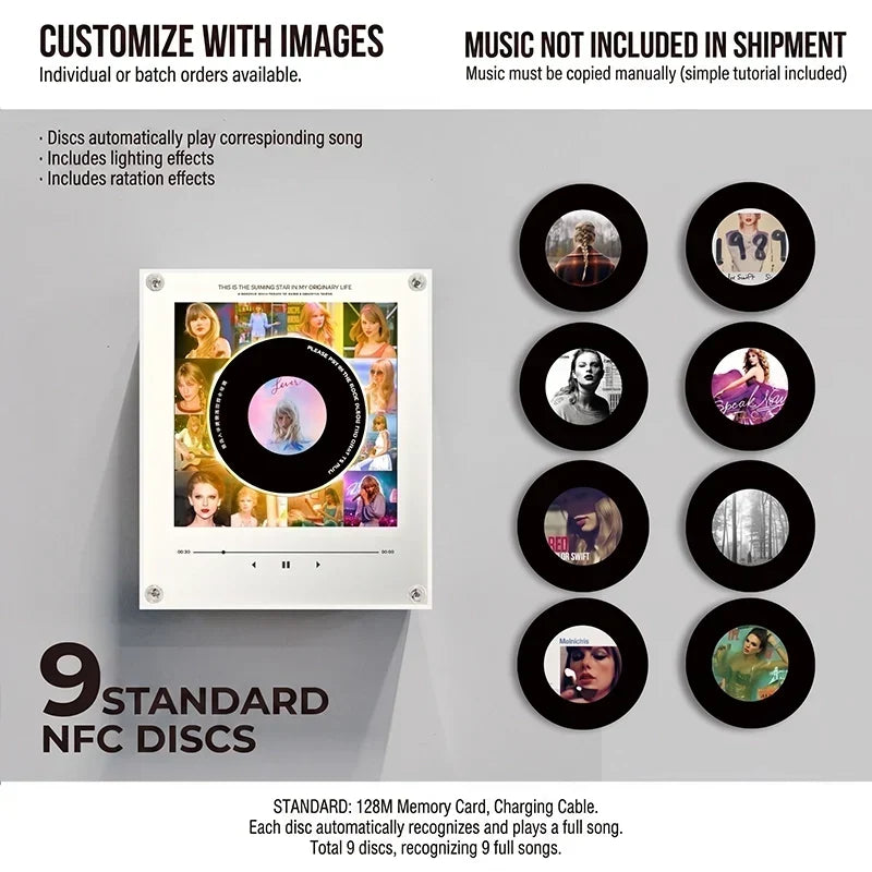 Night Light Rotating Vinyl NFC Music Link