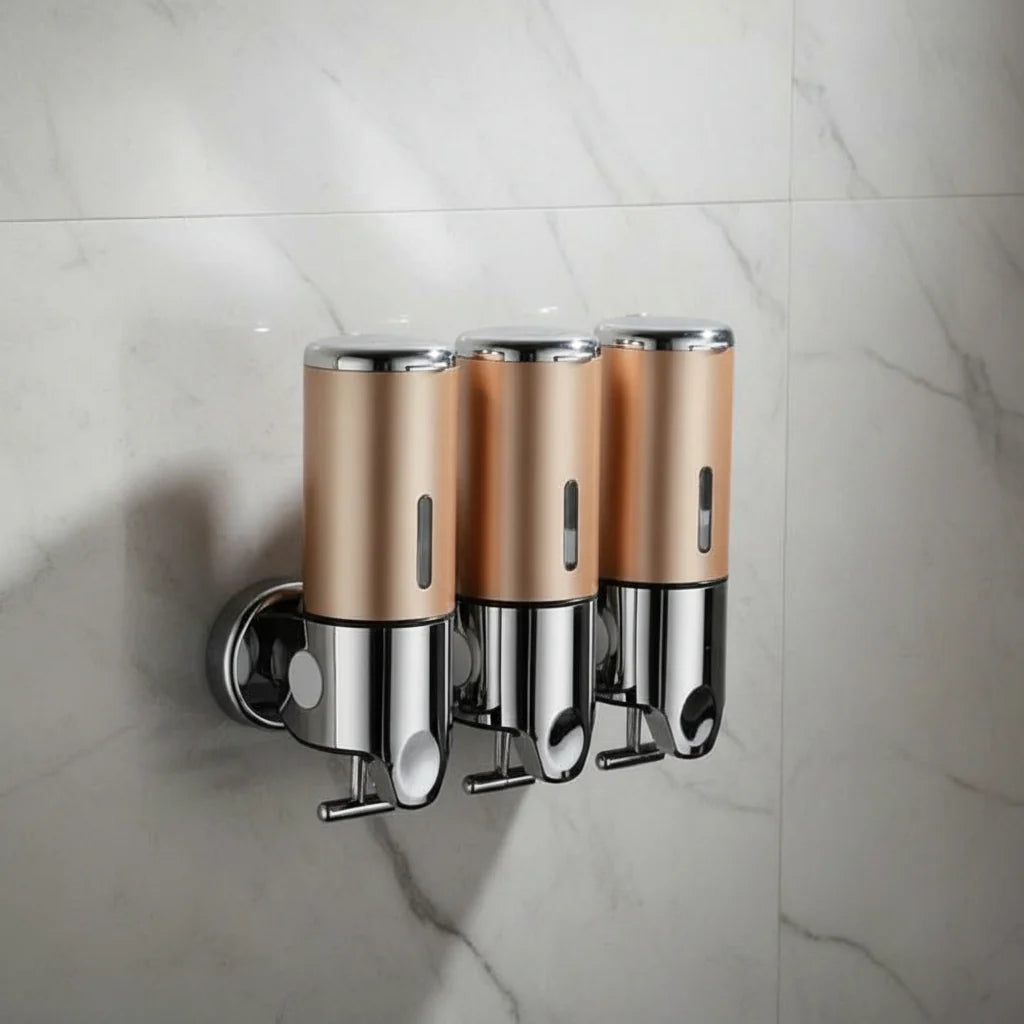 Soap Dispenser Wall-Mounted Stainless Steel 16.9 Oz Capacity