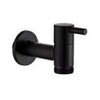 Wall-Mounted Faucet Solid Brass Matte Black Space-Saving