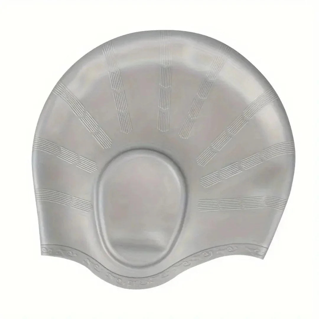 Swim Cap Silicone For Long Hair With Ear Pockets