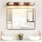 Wall Light Integrated LED Travertine & Wood