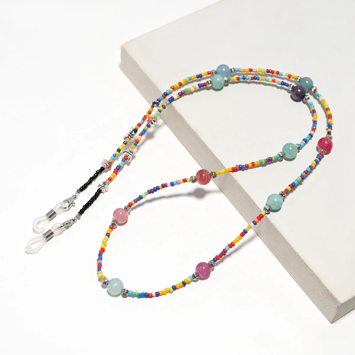 Eyewear Chain Colorful Beaded Adjustable Fit