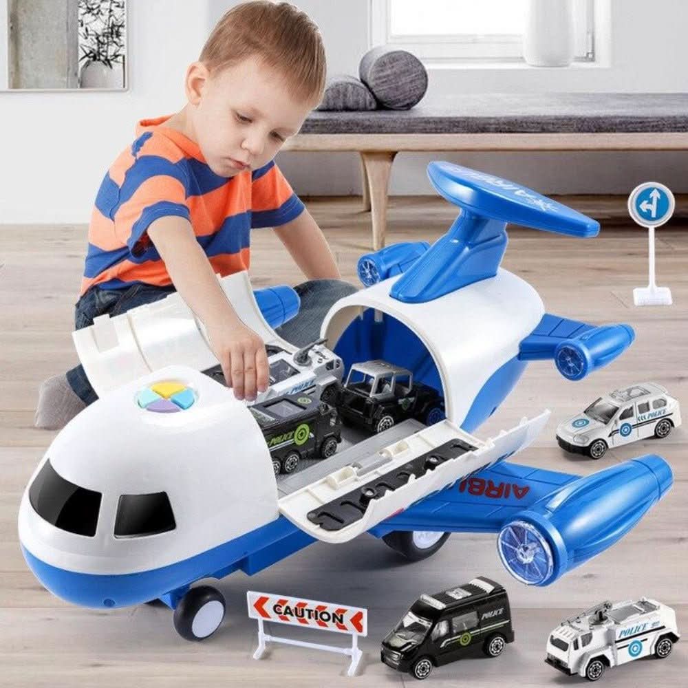 Aircraft & Vehicle Playset with 3 Vehicles and Accessories