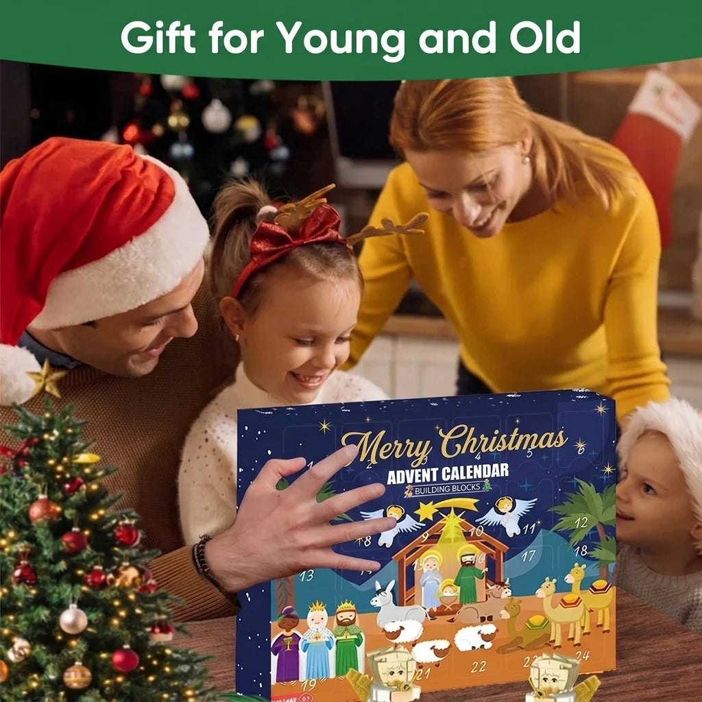 Advent Calendar Nativity Building Brick Set 24 Kits