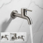 Outdoor Faucet 304 Stainless Steel Wall-Mounted Rust-Resistant