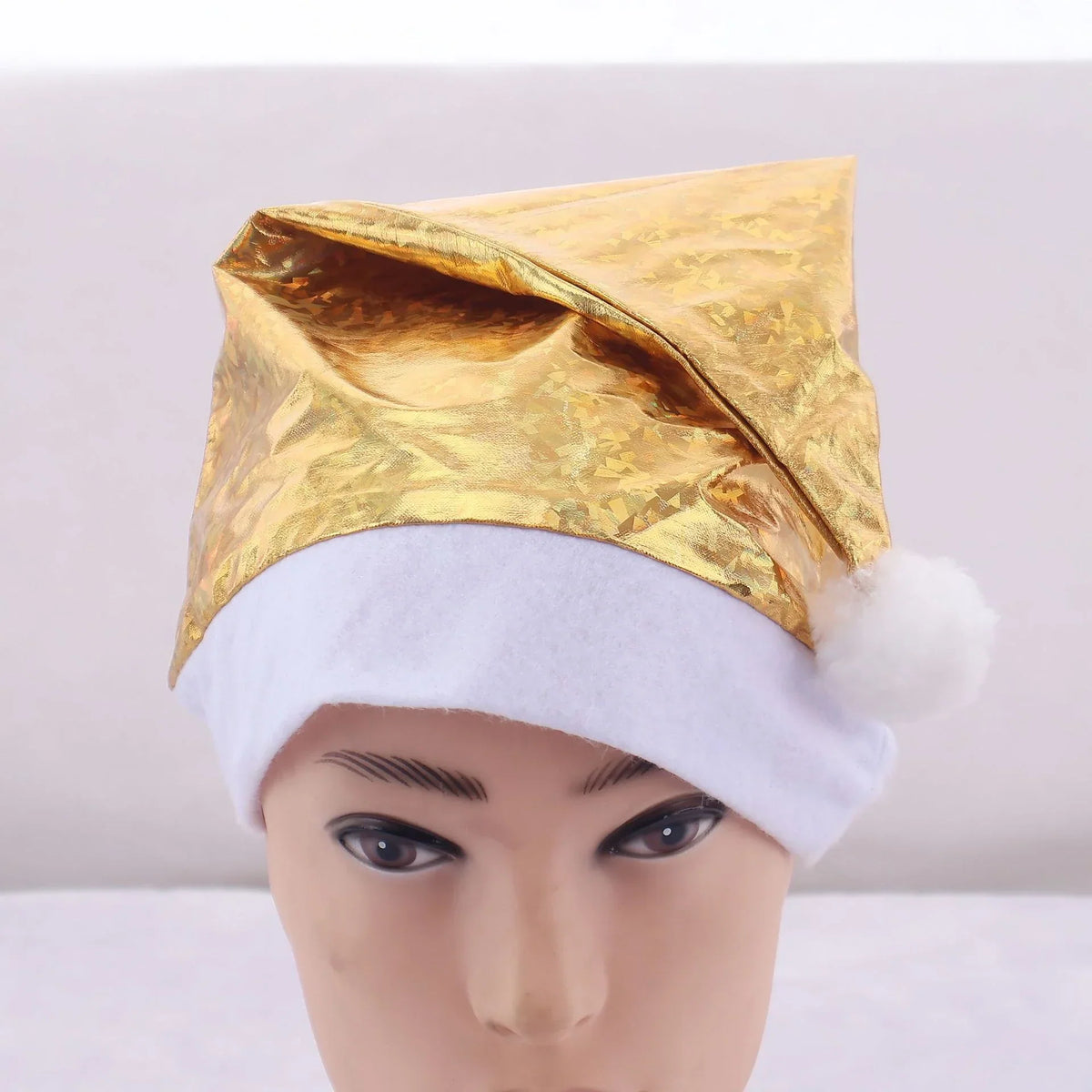 Santa Hat Soft Fleece Faux Fur Trim Pom-Pom
