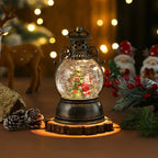 Christmas Lantern Glass Dome Winter Scene Battery-Operated LED Light