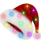Santa Hat Soft Fleece Faux Fur Trim Pom-Pom