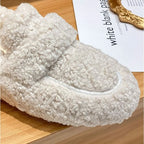 Slippers Plush Lined Non-Slip Rubber Sole Machine Washable