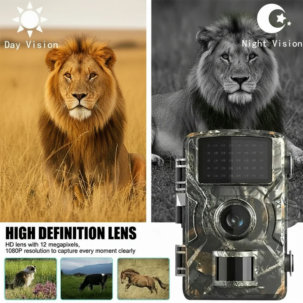 Wildlife Camera 12MP Night Vision Weatherproof