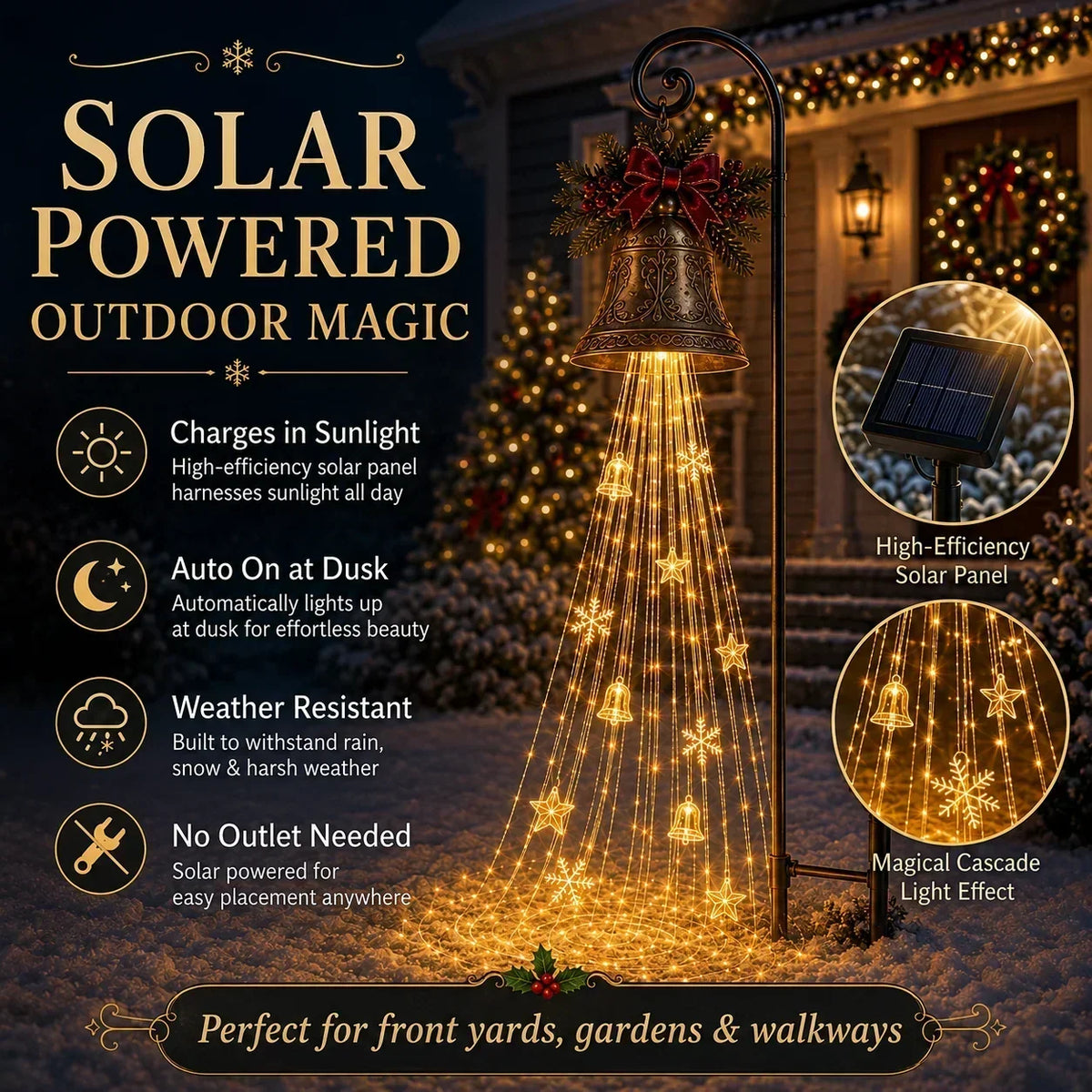 Christmas Light Stake Swirling LED Outdoor Decor